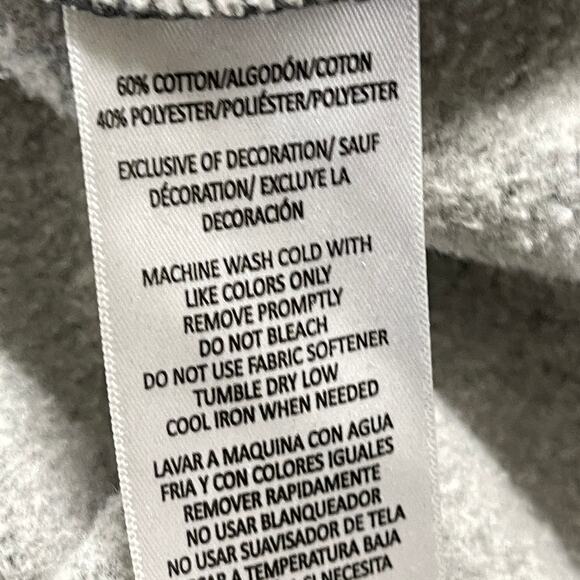 Tommy Hilfiger Sweatshirt Women Size M Gray Long Sleeve Cowl Neck Preppy STAIN - Picture 5 of 7